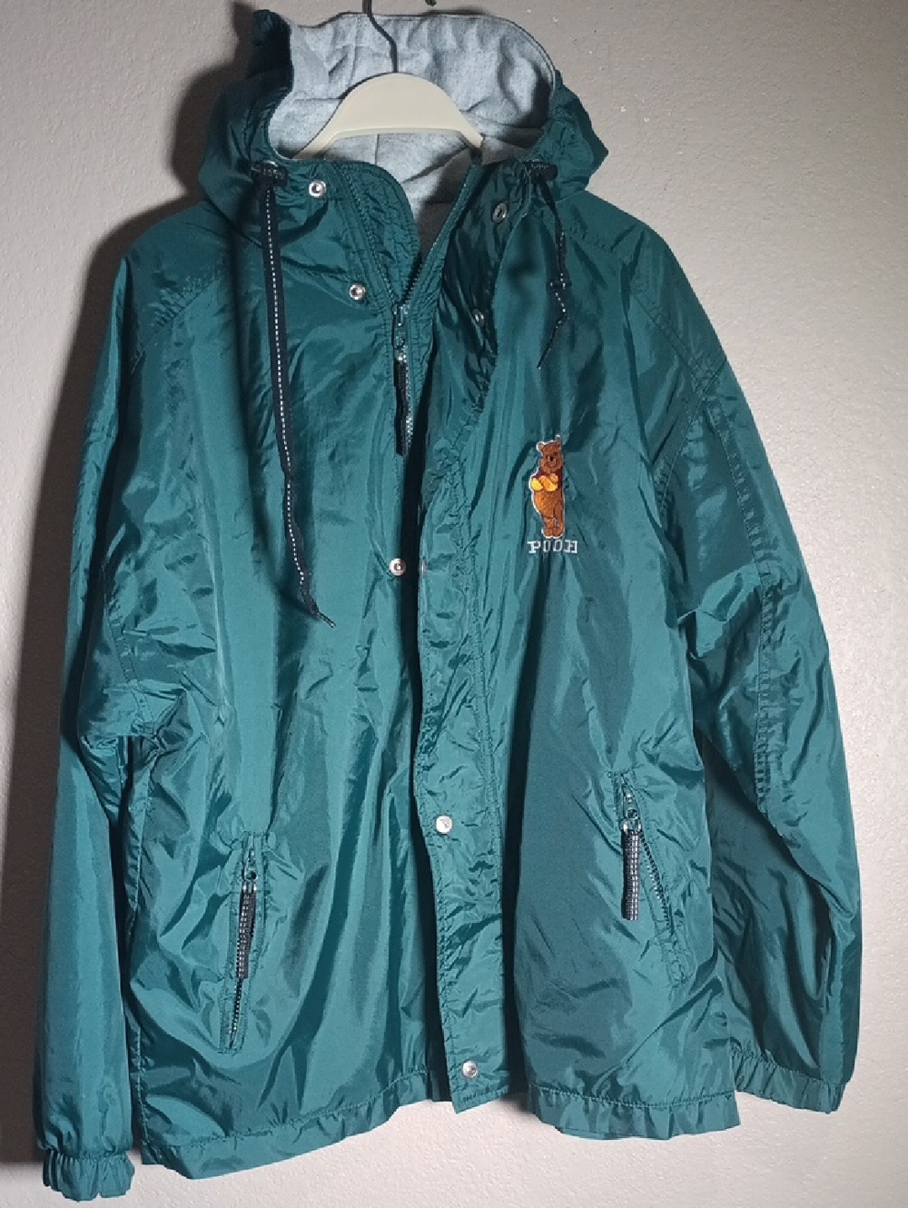 Disney Vtg Green Hooded Jacket with Pooh Embroidery